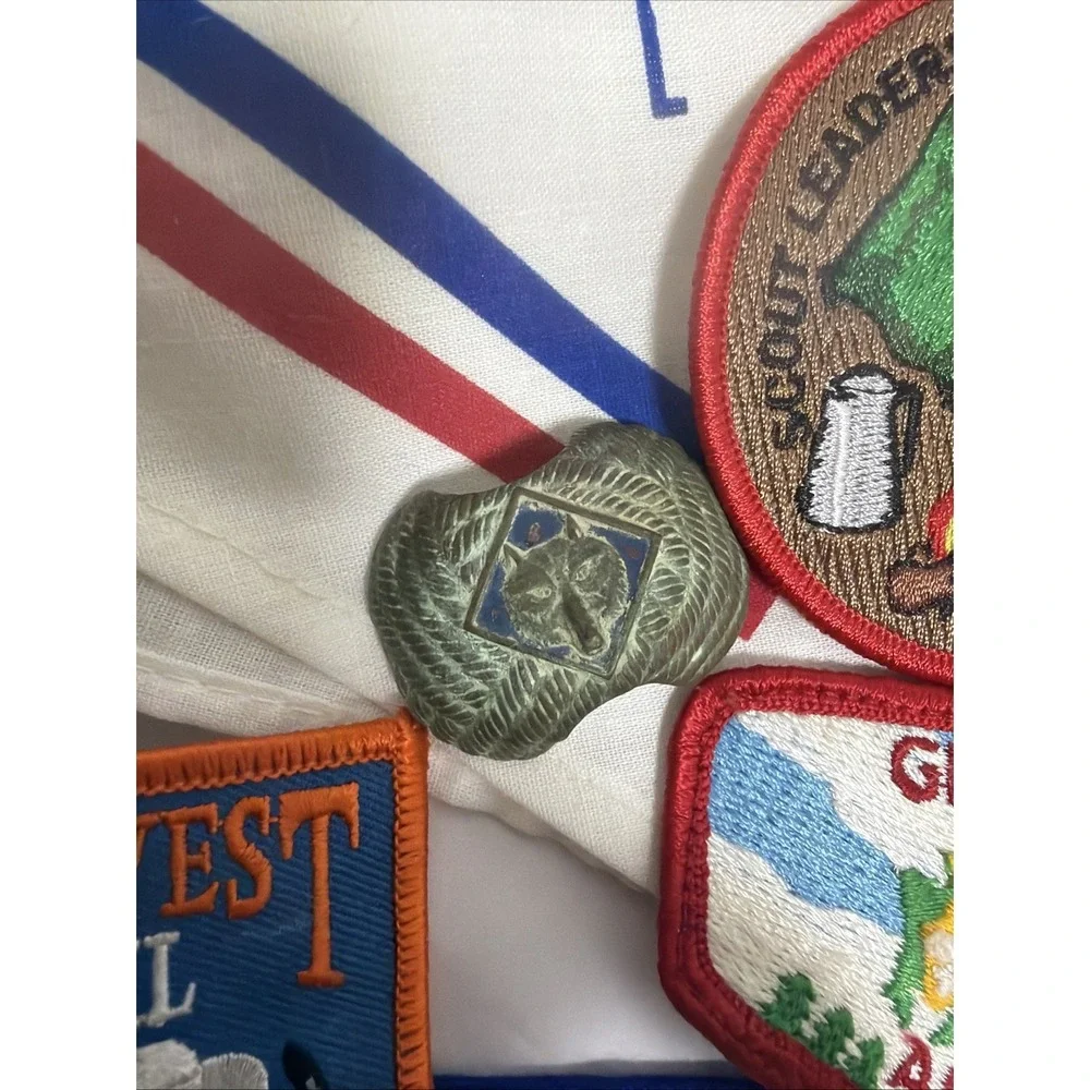 Vintage Lot Boy Scouts Of America Sash with‎ Merit Badges + Book Tie Clip + More